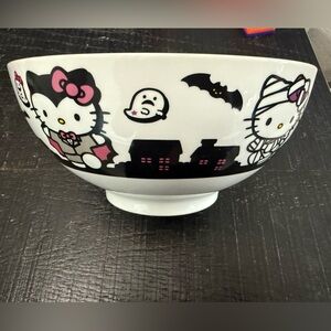 Hello Kitty Halloween Bowl - Black, White, Pink